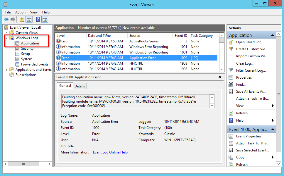 Event Viewer Remote Access Logs
